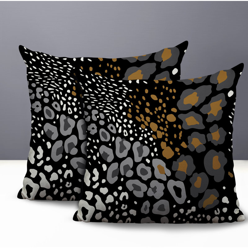 Oreiller réversible intérieur / extérieur Ashly, 16x16, Black