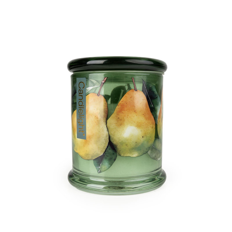 Scented Jar Candle with Glass Holder