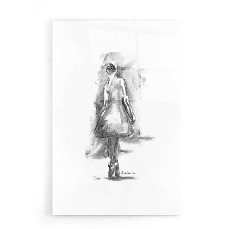 «Dance figure 1» par Stellar Design Studio, art mural en verre acrylique épique, 16 po x 24 po, H 24 po x l 16 po