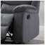 Causeuse inclinable de massage lombaire à 2 places avec vibration à 2 vitesses, gris foncé