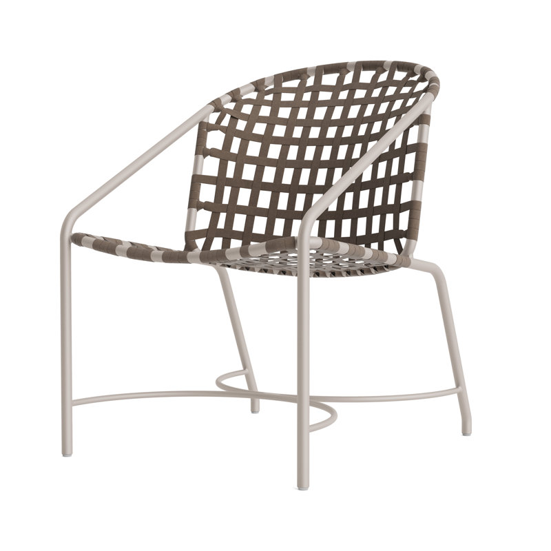 Kantan Outdoor Lounge Chair, Dove Smooth/Mica Suncloth Lace