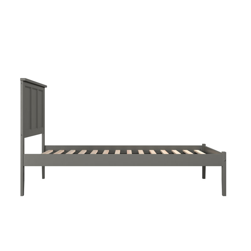 Clyda Solid Wood Panel Bed, Full, Atlantic Gray