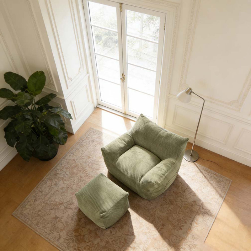Bean Bag Chair, Oversized Comfy Beanbag, Green