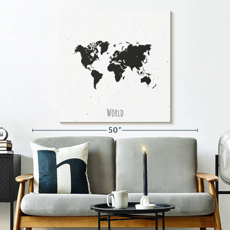 Aliaz Basic World Map, 33" H x 33" W