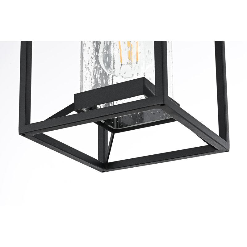 Luminaire suspendu d'extérieur noir Moneta 7 pouces