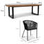 Fabiano 6 - Person Patio Dining Set with Rectangular Table , Cushions Included-1785121596