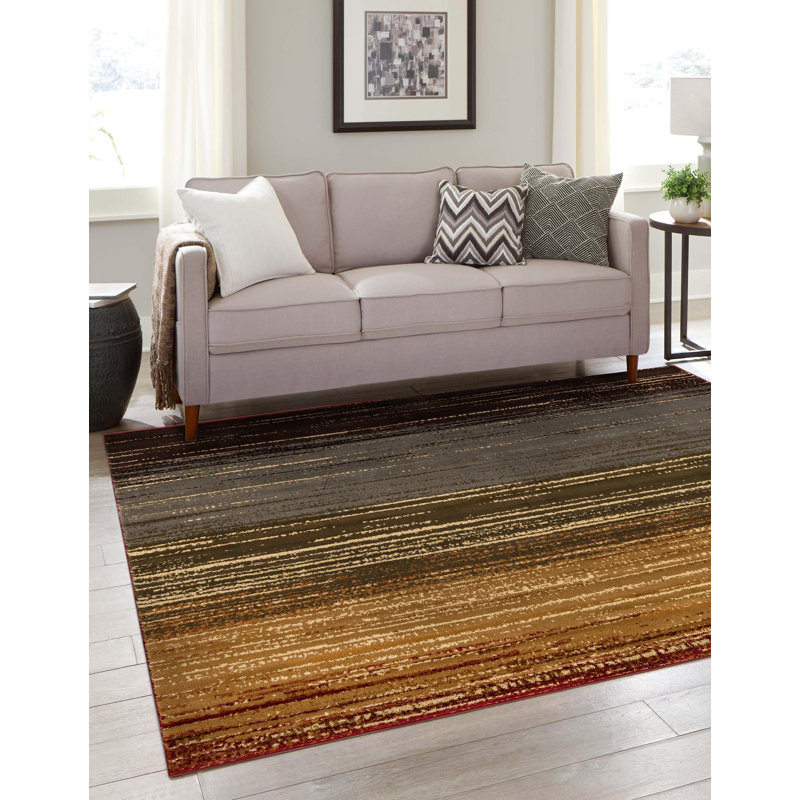 Trejo Striped Indoor Rug, Square 7'