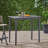 Dark Gray Minimalist Outdoor Table, Made Of Wood, 41" Height Bar Built With Appeal, High