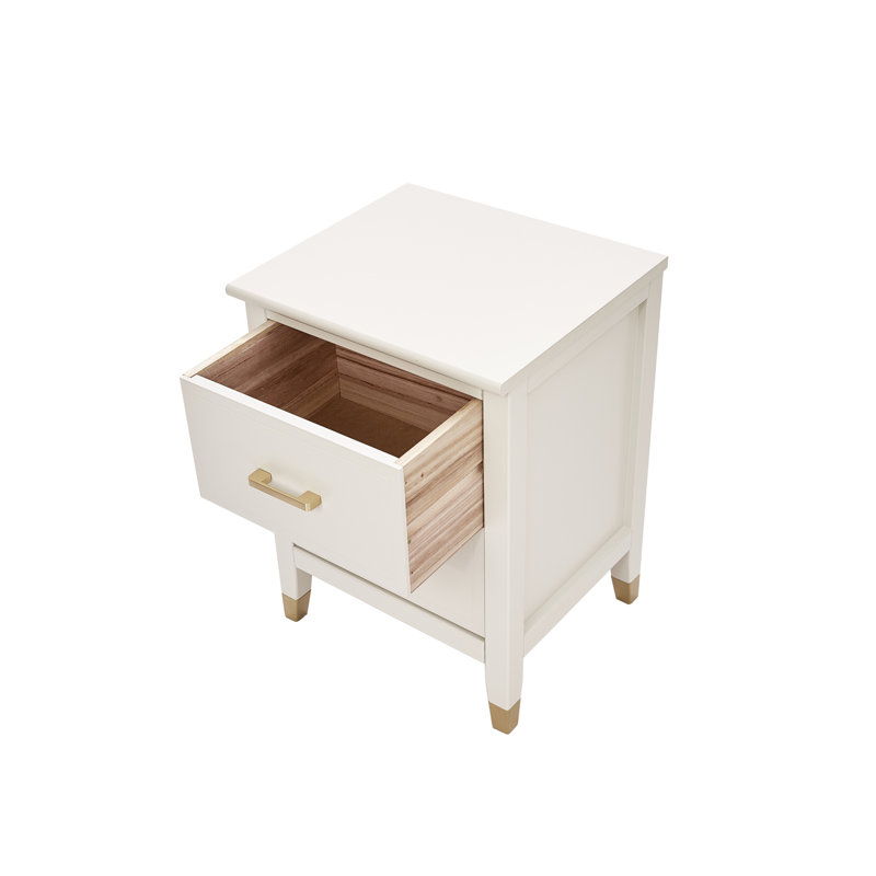 Dibble 45cm W Bedside Table, White