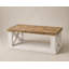 Table basse en bois massif avec tablette Mercantile 40 po (blanc)