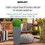 Textured Concrete Effect Tall Garden Plant Pot, Tall Planter with Drainage Holes, Grey Tall Tapered Planter-142673394