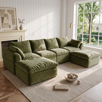 Upholstered 122.1 " Linen Sectional