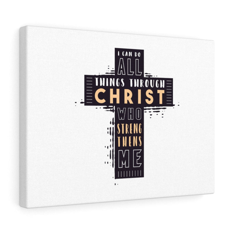 Things Through Christ Cross - Wrapped Canvas Print, 46cm H x 61cm W