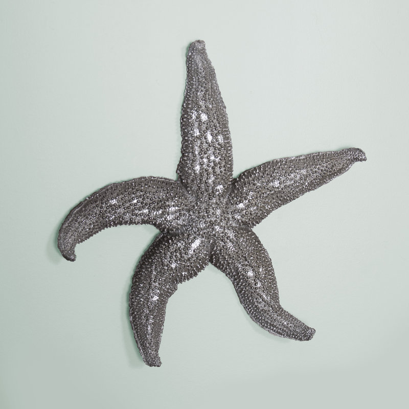 Starfish Handmade Coastal Landscape & Nature Wall Decor on Polyresin, 19" H x 19" W x 2.5" D