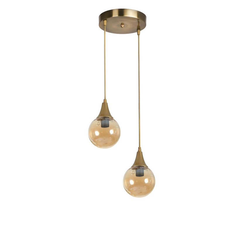Chandle Chandelier, Gold/Amber