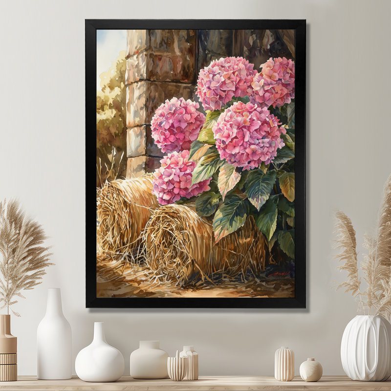 Dupere - impression sur toile florale, Noir, noir, noir, noir, H 20 po x l 12 po, Picture Framed