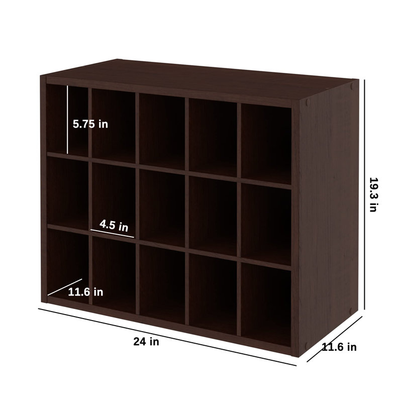 7 Pair Stackable Shoe Storage Box, Espresso