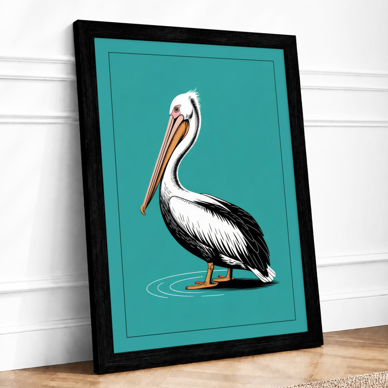 Graphic Pelican Modern - Print, A1 - 84.1 x 59.4 cm, Black