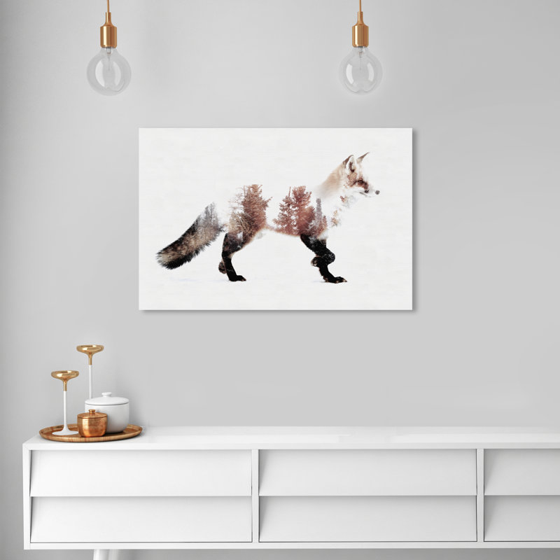 The Fox - reproduction d'impression, Toile tendue, H 24 po x l 36 po x P 1,5 po