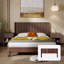 Tête de lit en bois pour grand lit, large tête de lit en bois de 64,4 po de largeur seulement, têtes de lit de style campagne moderne, panneau cannelé mural, têtes de lit à oreilles Boho-2115867808-2115867810