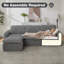 Canapé modulaire avec repose-pieds Boneless-1690704842