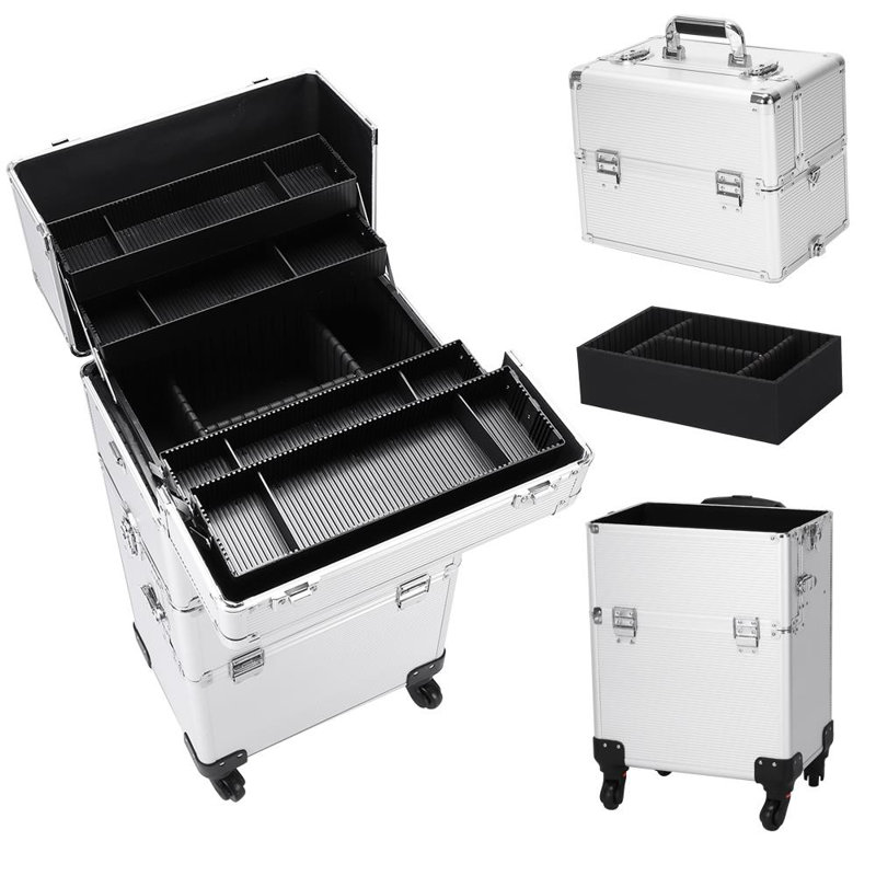 Cristobal Plastic Makeup Organizer, Silver