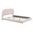 Teddy Fleece Upholstered Platform Bed With Thick Fabric, Solid Frame And Stylish Curve-Shaped Design-351368380-351368378