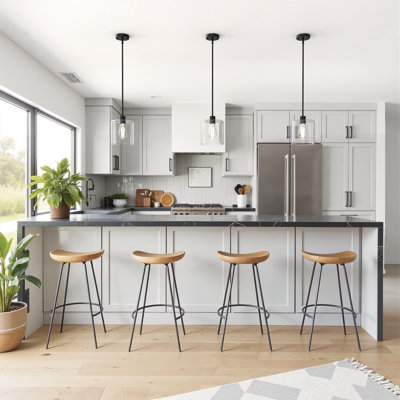 7.9'' Wide Single Clear Glass Shade Kitchen Island Pendant Lighting