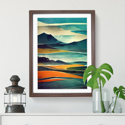 Mountain Landscape Abstract No.1 - Framed Print