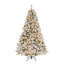 Realistic Spruce Flocked Christmas Tree with Lights-613183739