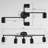 5 Light Swivel Track Lighting Kit, Black 5 Way Ceiling Spot Lighting