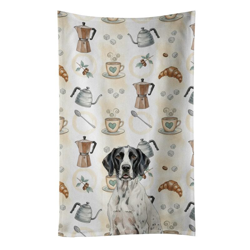Serviette de cuisine Coffee Bar, Pointeur noir et blanc