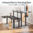 71" L-Shaped Standing Desk, 4-Leg with Memory Controller for Home Office, Gaming & Study, Black-1924635703-1924635700