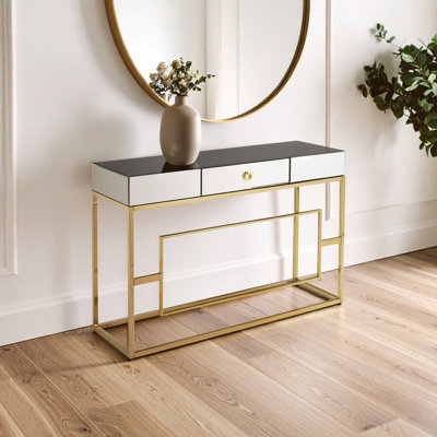 Marbleton 120cm Glass Top Console Table