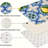 Mediterranean Tile Lemon 2-Pack Kitchen Decor Mats