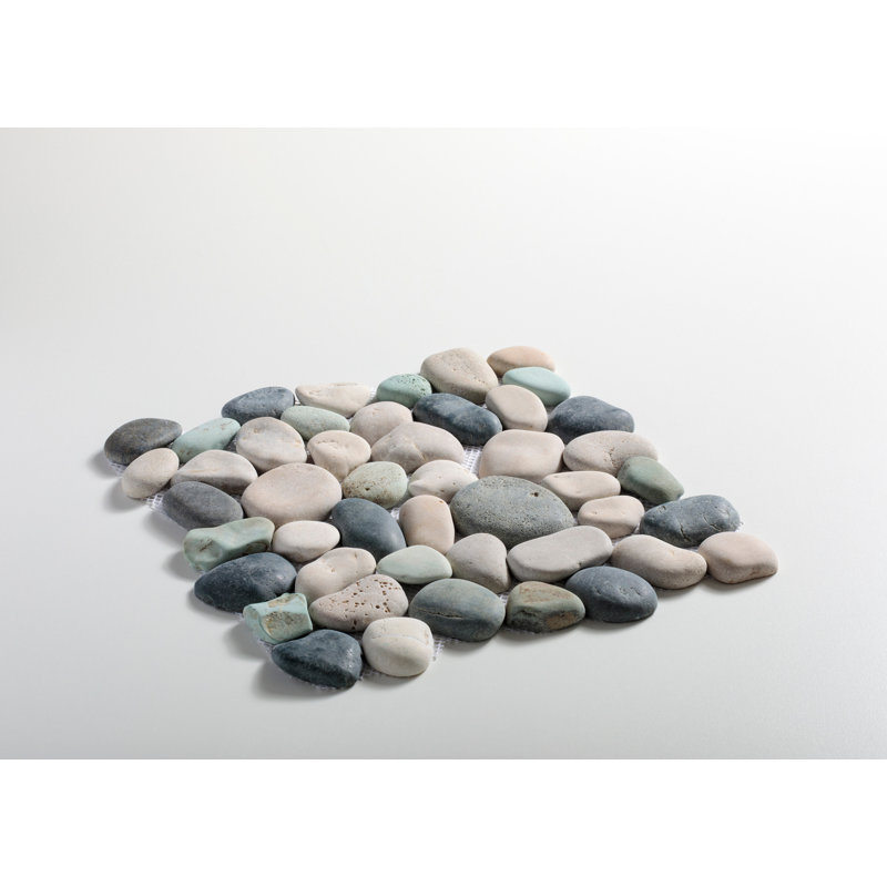 Natural Stone Mosaic Sheet Wall & Floor Tile, Multi-Colored