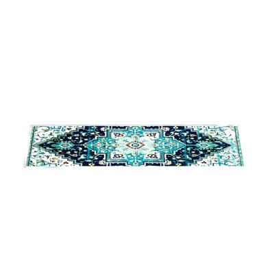 Tapis d'escalier antidérapant, 15 pièces (cyan)
