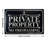 Private Property No Trespassing Garden Sign, Reflective Metal Outdoor Warning Sign, Weatherproof Fence Sign