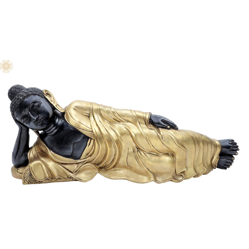 Figurine de Bouddha Bitone Mahaparinirvana