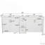 Meuble-lavabo double 84 po, 2 lavabos en céramique et un comptoir en quartz, avec tablettes et tiroirs réglables 84 po-115331446