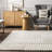 Dorene Contemporary High-Low Striped Wool Area Rug-1788086207