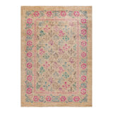 Eclectic One-of-a-Kind 6' 5" x 8' 10" Hand Knotted Area Rug