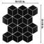 Metro Rhombus 10-1/2 " x 12-1/8 " Porcelain Mosaic Floor & Wall Tile-2066442833
