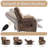 Chira 26 in Oversized Velvet Fabric Massage Chair, Warmth Heat. Elderly Comfort-1138307031