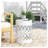 Outdoor Metal End Table -Large-250073296