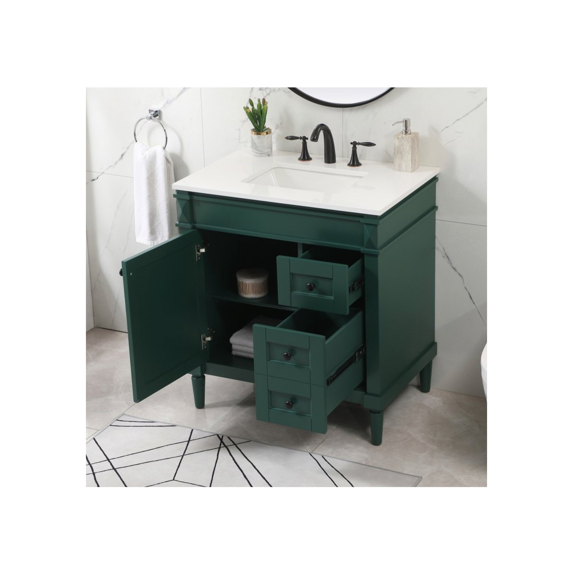 Readington 32'' Single Bathroom Vanity, Green