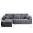 Left L Shaped Sectional Couch (Gray)-61732554