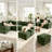 Convertible Corduroy Sectional Sofa with Movable Ottoman, Modern Couch for Living Room-114888063-121418092