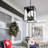 Farmhouse Outdoor Pendant Light, 4-Light Black Lantern Chandelier Ceiling Light Fixture Adjustable Height Hanging Lighting With Clear Glass For Porch, Kitchen Island, Dining Room, Entryway-833375859