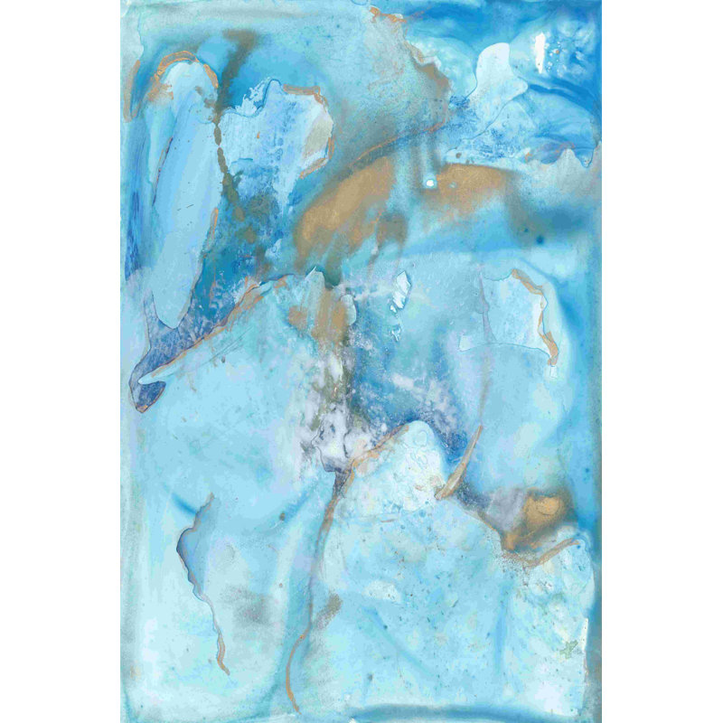 Aquarium II par Joyce Combs - reproduction sur toile tendue, H 18 po x l 12 po